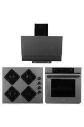 Alveus 3’lü Ankastre Set Gri Modern(AD30-KLS670-MFA627) - ALVEUS