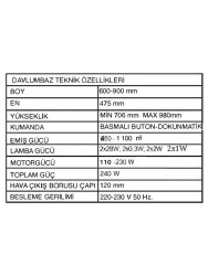 ALVEUS Beyaz Dokunmatik Cam Davlumbaz - 5