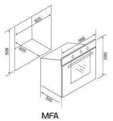 ALVEUS MFA 604 BEYAZ ANKASTRE FIRIN - 4
