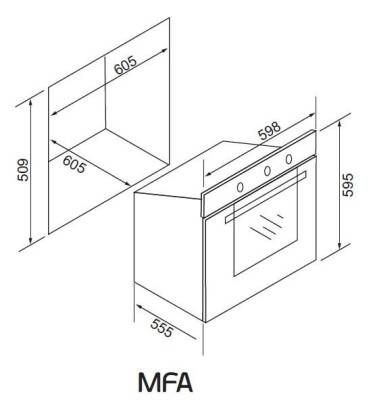 ALVEUS MFA 627 SİYAH (TURBOFAN + SOĞUTMA FAN) ANKASTRE FIRIN - 2