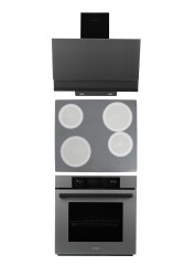 Alveus Shadow Gri Elektrikli 3'lü Cam Dijital Ankastre Set (AD30-VİTRO-MFA627) - ALVEUS
