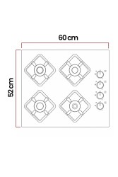 EXEP SİYAH SET ÜSTÜ CAM OCAK(EO320) - 4